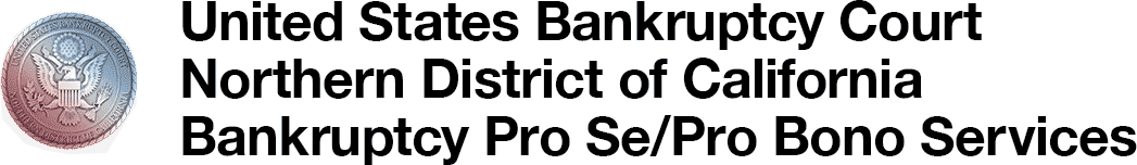 United States Bankruptcy Court Northern District of California Bankruptcy Pro Se Pro Bono Services Logo